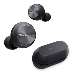 Technics EAH-AZ70W-S 트루 와이어리스 이어버드 블루투스 이어폰 업계를 선도하는 노이스 캔슬링 기능 듀얼 하이브리드 기술 하이파이 사운드 소형 디자인 알렉사, 블랙, 1개