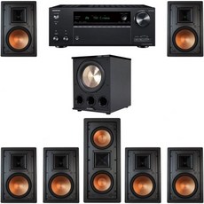 Klipsch 7.1 in-Wall System with 6 R-5800W II 1 R-5502W PL-300 ONKYO-TX-NR7100, Klipsch 7.1 in-Wall System wit
