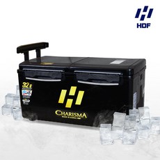  HDF 해동 카리스마 아이스박스 32리터 블랙 / 낚시용 바퀴 이동식 쿨러 32L 