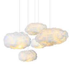 구름모양 조명 인테리어 전등 천장 램프 뭉게 카페, 90cm 따뜻한 빛