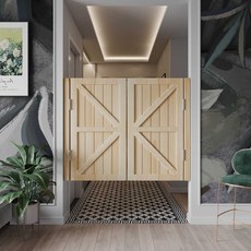 중문스윙도어 갤러리 가림막 카우보이문 문짝 통문, 한쪽 너비 50cm 높이 90cm
