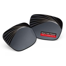 ILikeo PRO+ 폴리카보네이트 편광 교체 렌즈 레이밴 JUSTIN RB4165 55mm 선글라스용 피치 블랙, JUSTIN RB4165 54 Millimeters, 프로+ 피치 블랙 - 편광