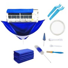 에어컨청소 에어컨 청소 키트 배수구가 있는 벽 장착형 가방 미니 분할 도구 방수 먼지 공동, 10-piece set_Below 95cm, 1개