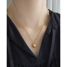 실버통통하트목걸이