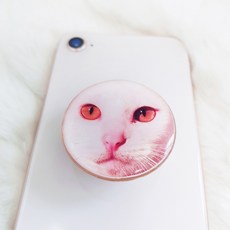 제이모넷 주문제작 반려견 강아지 고양이 포토 그립톡 반려묘 인물 사진 거치대, 1개, 얼굴확대(색상선택없음)