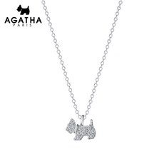 AGATHA 아가사 925실버 강아지 액세서리 심플 커플 여성 신