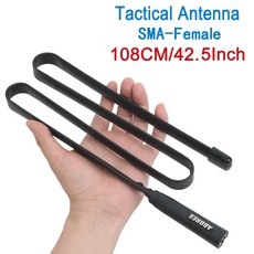 ABBREE 전술 안테나 SMA F SMA 여성 듀얼 밴드 VHF/UHF 안테나 UV 5R UV 82 BF 888S 무전기|워키토키 부품 & 부속품|, 단일, 1개, 48cm length