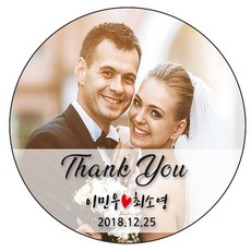 디자인요나 (당일출고 4+1)웨딩 포토 사진 스티커 결혼 답례 청첩장 포토전용고광택아트지 48mm_20개, 20개입, 웨딩포토_61