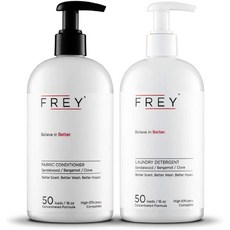 FREY 프레이 농축 내추럴 세탁 세제 + 액체 섬유유연제 풀 워시 드럼용 번들 50회분 1270g, 1개