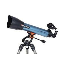 Celestron Inspire 100AZ 굴절 스마트폰 어댑터 내장 망원경 블루 (22403)