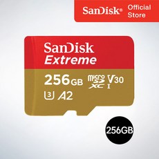 샌디스크코리아 공식인증정품 마이크로 SD카드 SDXC Extreme 익스트림 QXAV 256GB, 256기가
