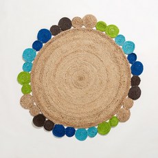 수제 공예 지푸라기 고급 발매트, Q