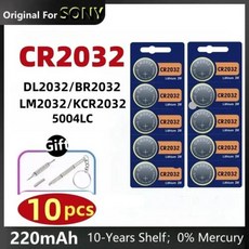 오리지널 소니 CR2032 CR 2032 DL2032 ECR2032 리튬 배터리 시계 장난감 계산기 자동차 키 리모컨 단추 코인 셀, 10개
