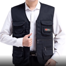 춘게엘 (XL~4XL) 사계절 남자 멀티 포켓 베스트 낚시 촬영 조끼 g076