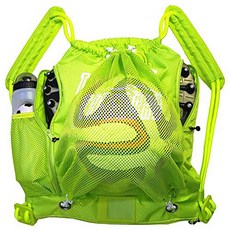 Tigerbro Soccer Backpack Basketball Sackpack with Detachable Mesh Sack Green Football Gear Bag with, 1