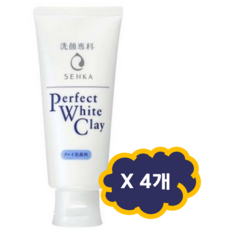 센카 퍼펙트 화이트 클레이 클렌징폼, 120g, 4개