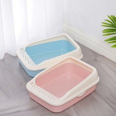 플레인 고양이 화장실 반려묘 심플 배변판, 핑크, 1개