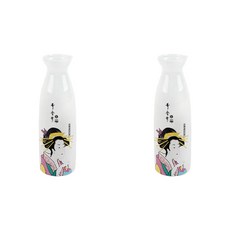 일본풍 노랑미녀 도자기 독구리 사케 전통주 도쿠리 술병 300ml 2P세트, 2개