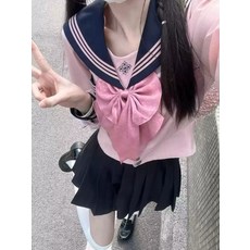 일본 학교 교복 대학 스타일 정장 스커트 학교 물 손 유니폼 탑 유니폼 슬림 하이 웨이스트 플리츠 스커트 투피스 세트