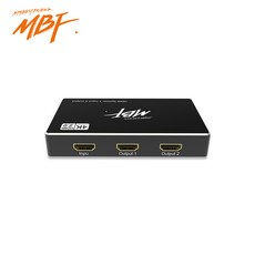 엠비에프 EDID 지원 HDMI 2 4K 60Hz 1:2 모니터 분배기 MBF-HS102, 블랙, 1개