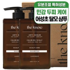 더노우 제주 어성초 약산성 지루성 두피 케어 탈모 샴푸, 500ml, 2개