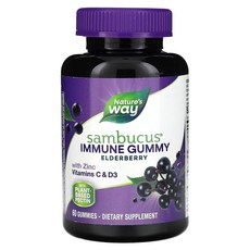 Nature's Way 삼부커스 면역력 구미젤리 엘더베리 구미젤리 60개, Nature'sWay삼부커스면역력구미젤리엘더