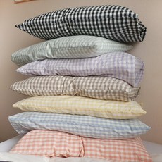 깅엄체크베개커버