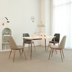 티엔느 디자인 포세린 세라믹 식탁세트 (1800 테이블) 모디카 6인용+토디 의자6p, 1800 사각, 토디(라이트 그레이 6p)