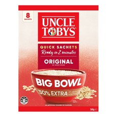 호주 엉클 토비 퀵 오리지널 오트 포리지 개별포장 8개입 Uncle Tobys Quick Original Oats Porridge, 1개, 368g - 루돌프오트포리지