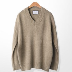 르젠 오버핏 울40% 캐시미어 데일리 V넥 짜임니트(LNNT689ZN)