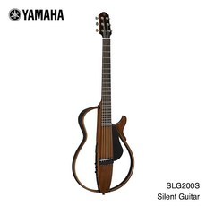 Yamaha SLG200 어쿠스틱 일렉트릭 기타 (원래 기타 가방 포함) 및 스트랩 나일론 스트링 사일런트 기타가있는 악기 선택|기타들|, 1개, 39 인치, SLG200S Black