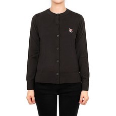 MAISON KITSUNE 메종키츠네 20FW 라이트카키 폭스 헤드 울 카디건 FW00554KT1036 LIGH..