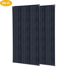 100W - 1000W 태양 전지판 100와트 12V 고효율 단결정 PV 모듈 RV 해상 옥상 농장 배터리 및 기타 오프 그리드 애플리케이션용 전원 충전기 단일 100W, 2개