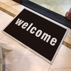 어나더 PVC 미끄럼방지 현관 코일매트, 1세트, Welcome