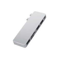 C타입 썬더볼트 3 도킹 스테이션 USB-C USB 3.0 허브 40Gbps 6 인 1 SD/TF 카드 리더 6 포트 맥북 프, WHITE, 1개