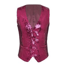 라틴 반짝이 장식 조각 민 단추 아래로 슬림 양복 조끼 볼룸 라틴 셔츠 남자 레이브 무대 재즈 댄스 의상, Wine Red-19853033