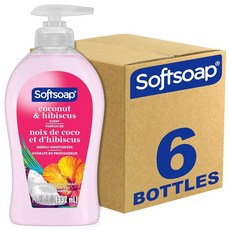 Softsoap 하이드라이팅 리퀴드 핸드워시 코코넛 히비스커스 332ml 6개입, 코코넛 및 히비스커스, 6개