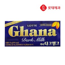롯데제과 가나초콜릿 다크밀크 70g, 1개
