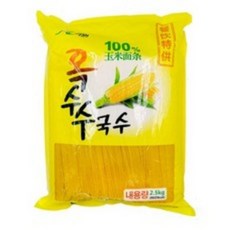 현호 중국 순100% 옥수수국수 온면용 연변 옥수수국수 냉면용, 1개, 2.5kg