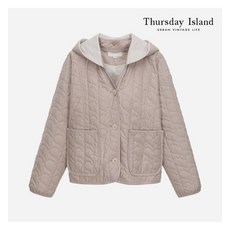 써스데이아일랜드 Thursday Island 후드 하트 퀼팅 점퍼(T226MJP140W)