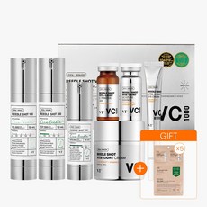 브이티 VT 리들샷 3종(100+300+700)+비타-라이트 3종 (vc1000 에센스+크림+아이크림)
