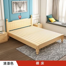 편백나무 침대프레임 평상형 프레임 삼나무 매트리스 침대, 1200mmx1900mm, C.로그침대+침대옆탁자x1