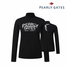 파리게이츠 골프 pearlygatesgolf여성 폴리 모크넥 티셔츠 P522B3TS954_BK, 001, BK, 1개