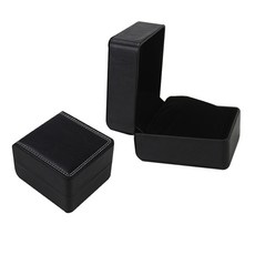 ZCD 2pack 1 그리드 가죽 시계 상자 팔찌 벨벳 쿠션 컬렉션 스토리지 블랙