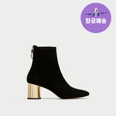 ZARA 자라 골드 지퍼 부츠 라운드백 지퍼