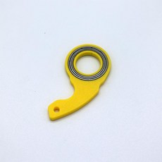 Keyspinger 키체인 열쇠고리 스피너 키링, Keyrambit 1.0, 노랑, 1개
