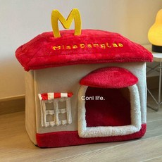 고양이 강아지 집 텐트 숨숨집 예쁜 스테이 따뜻한 난방 캣타워 대형 박스 애견, 1개, 중형