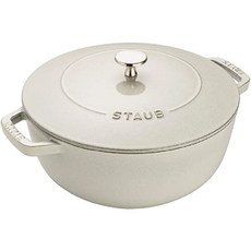 스타우브 아시아 볼 24cm3.6L 2종 (화이트 트러플 매트 블랙), 화이트 트러플(WHITE), 지름 24cm
