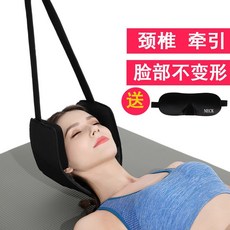경추 견인 벨트 거북목 도움 성인용 스트레칭 치료기 스트랩 01.후크+블랙 프레임 슬링, 그레이(브라켓없음), 1개