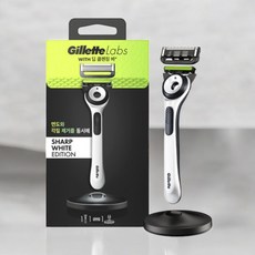 질레트 랩스 면도기 샤프 화이트 에디션 핸들1개 + 면도날1개 + 스탠드1개, 1개